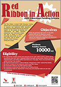 Red Ribbon in Action Education Funding Scheme poster